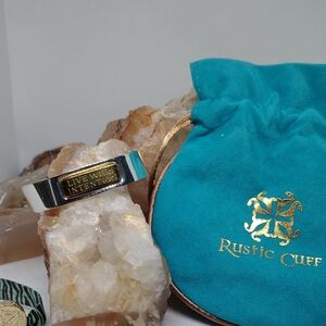 Rustic Cuff Gold Tone And Silver Tone Live With Intention Cuff Bracelet